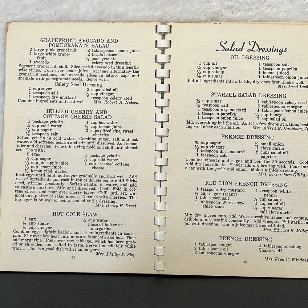 Vintage Church Cookbook CHOICE COOKERY Cooking Recipes Paperback Plastic Binding